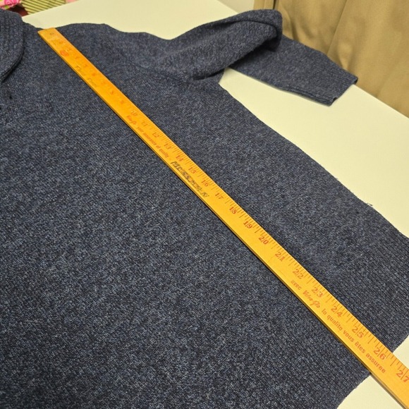 J‎ Crew Sweater Mens Small Blue Lambswool Shawl Collar Knit Long Sleeve Pullover - Picture 11 of 12